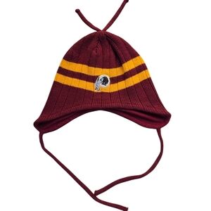 Vintage Washington Redskins Striped Knit Fleece-lined Beanie Hat
